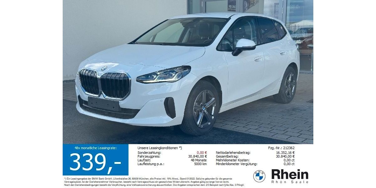 BMW 220 Active Tourer 7.231 km 29.220 &euro; Salz 97616