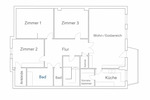 Helle Dachgeschosswohnung mit viel Stauraum in St. Jürgen 4 zimmer