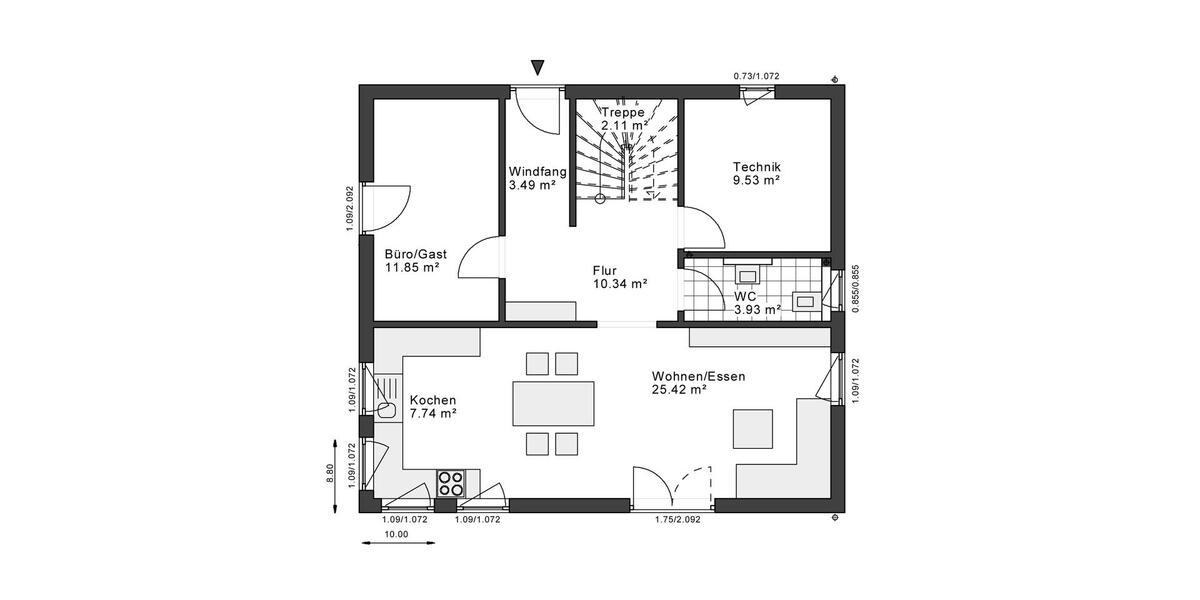 Einfamilienhaus Ostercappeln - 4 Zimmer, 150 m&sup2;, 1.450&euro; | Angebot:26663203