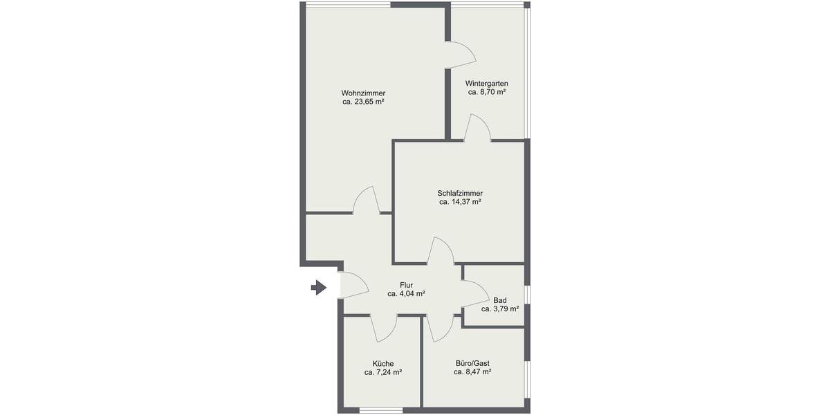 Etagenwohnung Ganderkesee Bookholzberg - 3 Zimmer, 67 m&sup2;, 135.000&euro; | Angebot:24181678