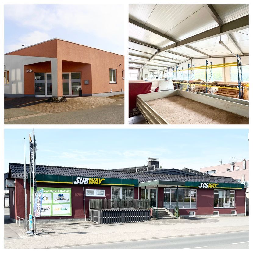 Provisionsfrei* Vielseitige Gewerbeimmobilie in Korbach: Büro, Werkstätten, Gastronomie, PV-Anlage, vermietet zimmer