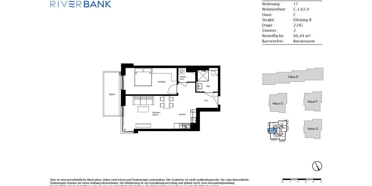 Etagenwohnung Geesthacht - 2 Zimmer, 66 m&sup2;, 950&euro; | Angebot:25988441
