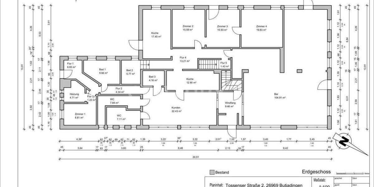 Gewerbeobjekt Butjadingen Tossens - 1 Zimmer, 499.500&euro; | Angebot:25801206