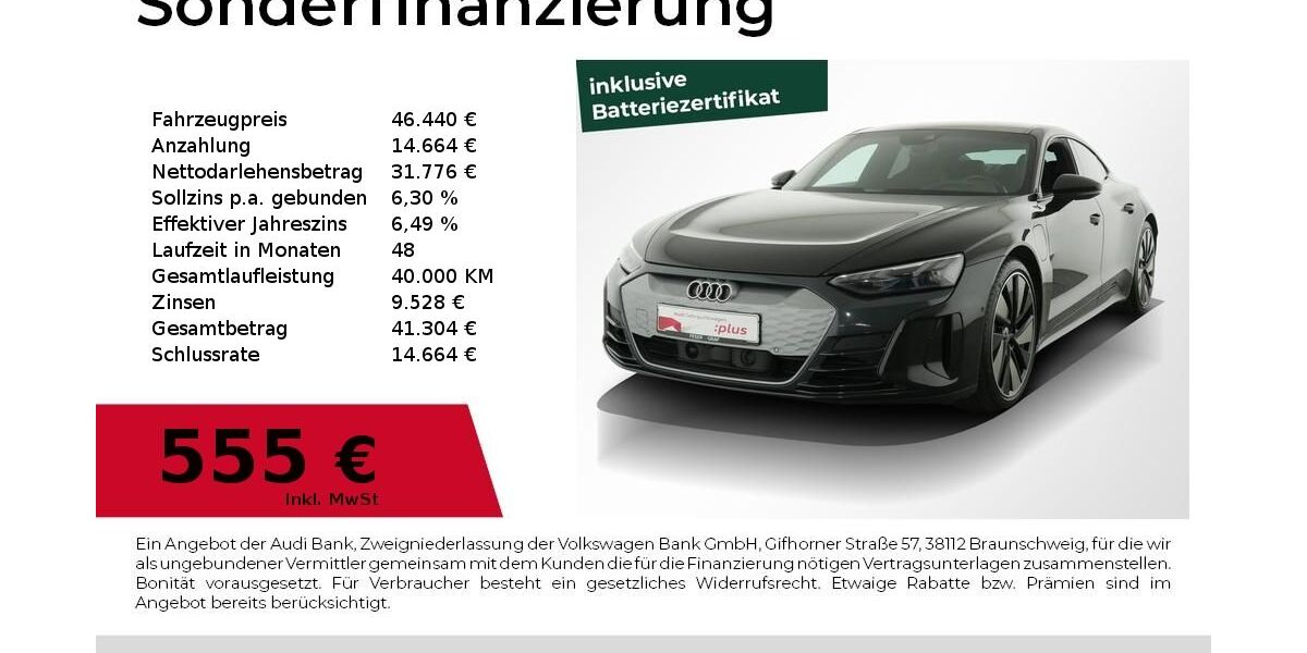 Audi e-tron GT 93.650 km 46.440 &euro; Nürnberg 90411