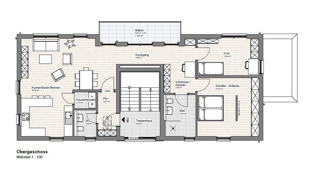 Etagenwohnung Hamm Haaren - 3 Zimmer, 115 m&sup2;, 1.495&euro; | Angebot:25666202
