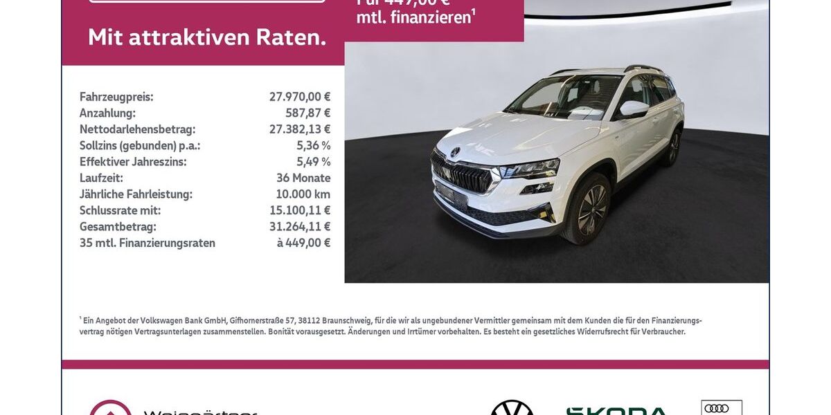 Skoda Karoq 91.750 km 27.970 &euro; Miesbach 83714