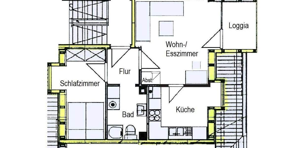 Etagenwohnung Lage - 2 Zimmer, 47 m&sup2;, 85.000&euro; | Angebot:25689541