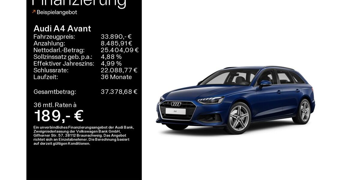 Audi A4 17.485 km 33.890 &euro; Heidenheim an der Brenz 89520