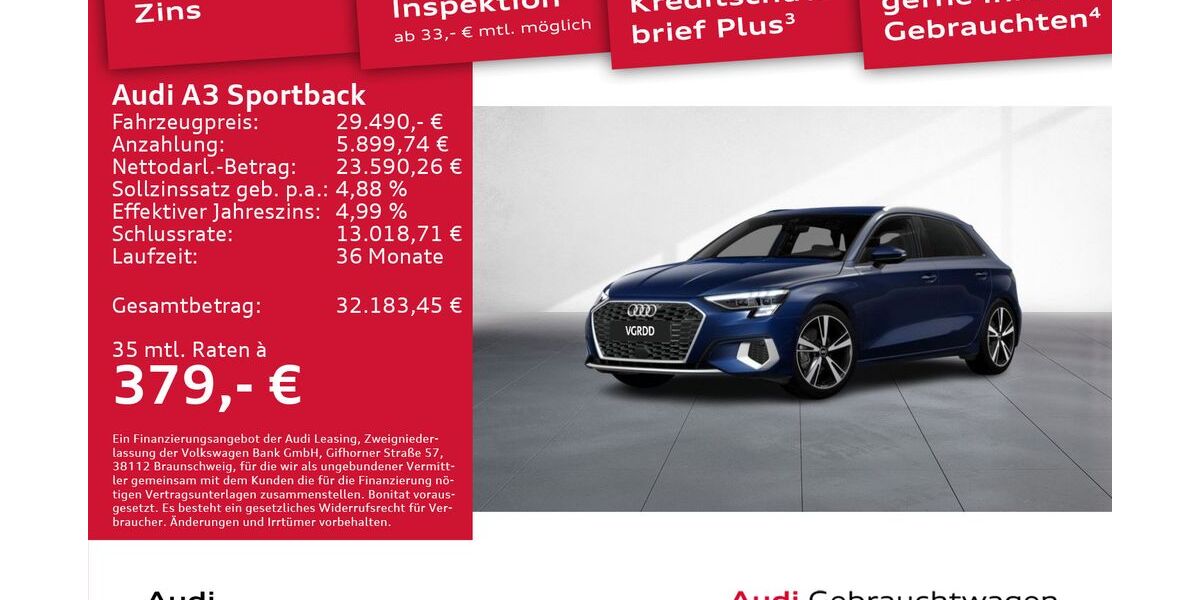 Audi A3 17.404 km 29.490 &euro; Dresden 01067