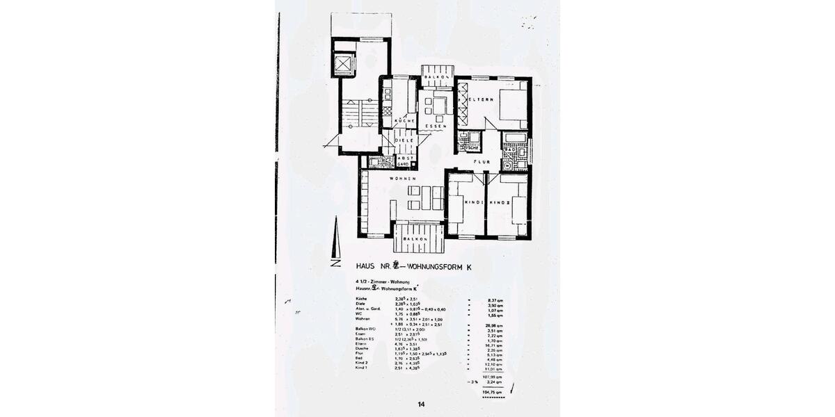 Etagenwohnung Schweinfurt Haardt - 4 Zimmer, 104 m&sup2;, 285.000&euro; | Angebot:26272792