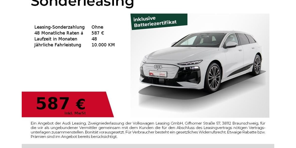 Audi A6 e-tron 6.956 km 67.440 &euro; Nürnberg 90441