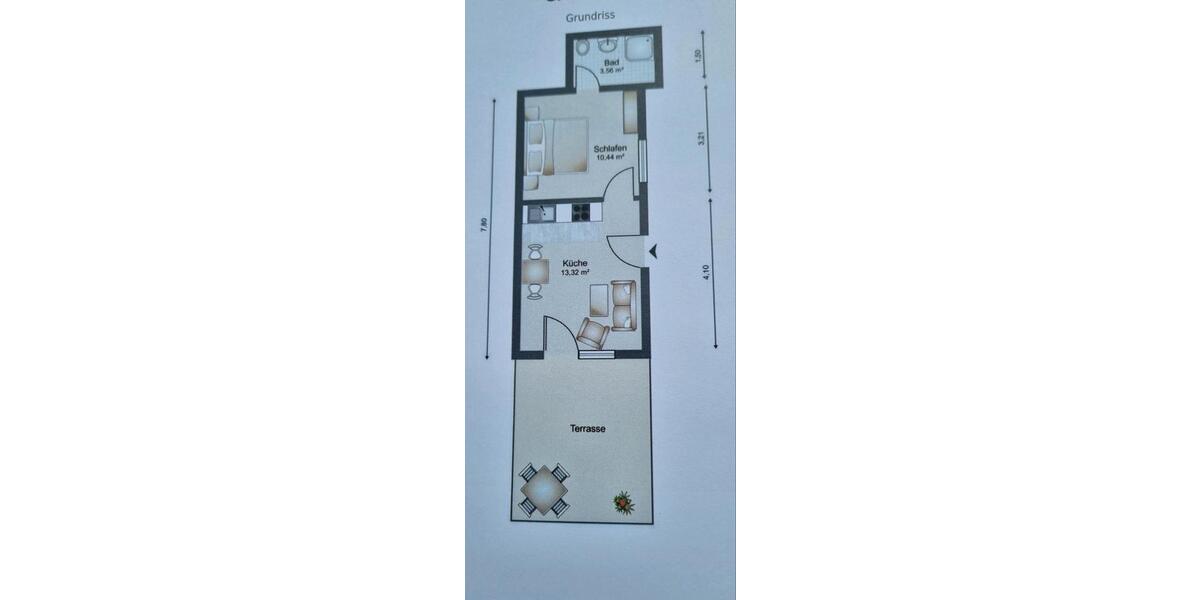 Terrassenwohnung Büsum - 2 Zimmer, 32 m&sup2;, 630&euro; | Angebot:26415326