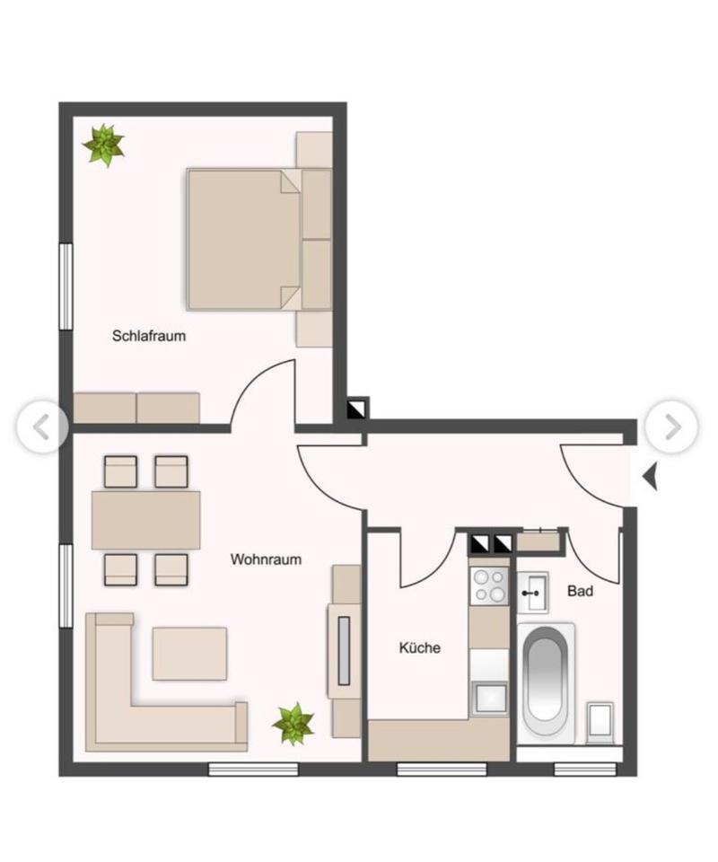 Zwei Zimmer Wohnung in der Innenstadt zimmer