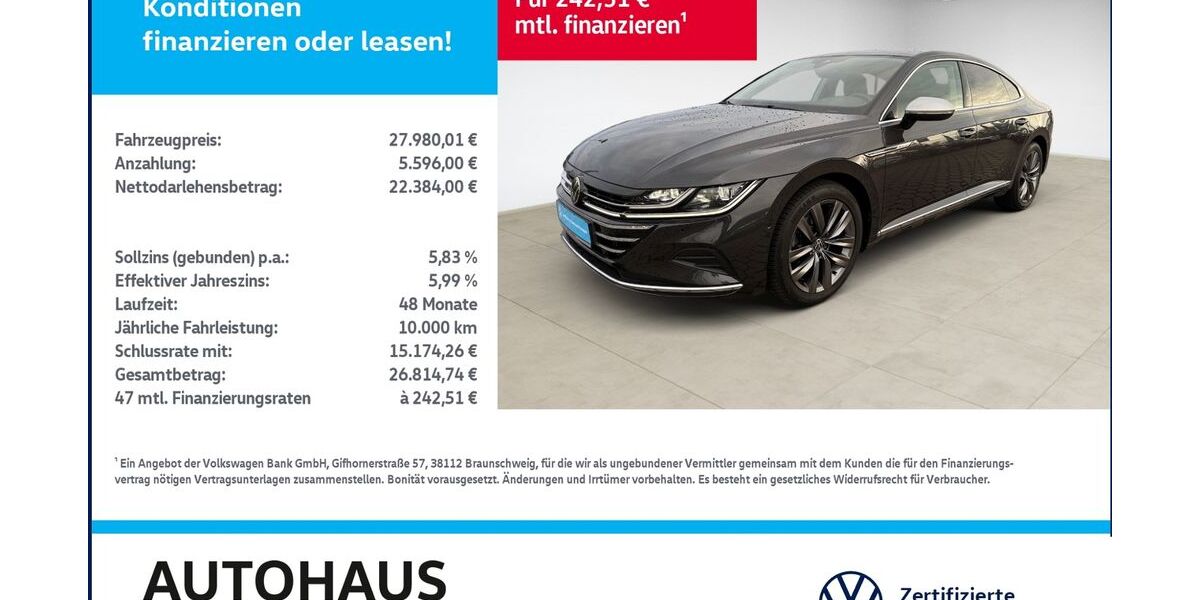 VW Arteon 30.252 km 27.980 &euro; Bitterfeld-Wolfen 06749