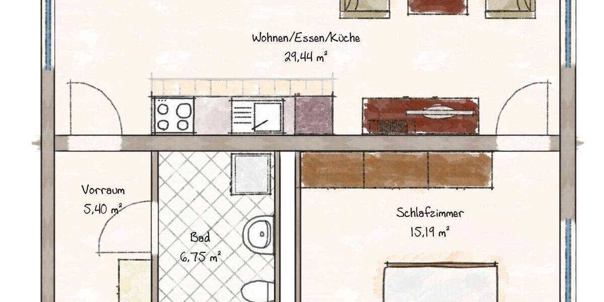 Etagenwohnung Berchtesgaden - 2 Zimmer, 56 m&sup2;, 1.030&euro; | Angebot:26291246