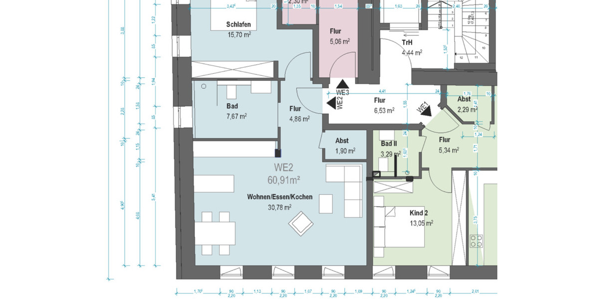 Etagenwohnung Kirchheimbolanden - 1 Zimmer, 61 m&sup2;, 750&euro; | Angebot:24838506