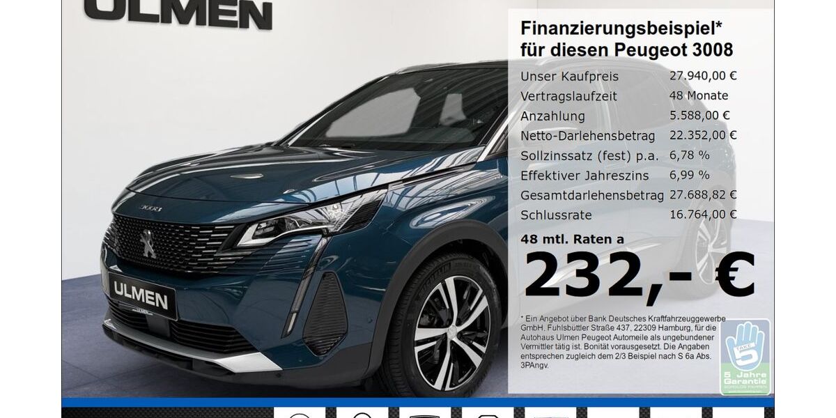 Peugeot 3008 42.159 km 27.940 &euro; Düsseldorf 40233