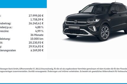 VW T-Cross 6.800 km 27.999 &euro; Mühlhausen/Thüringen 99974