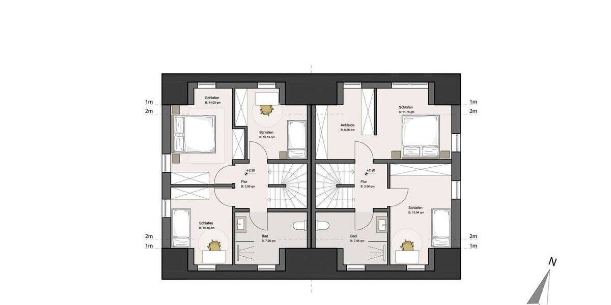 Doppelhaushälfte Münster Angelmodde - 5 Zimmer, 121 m&sup2;, 642.500&euro; | Angebot:26698007