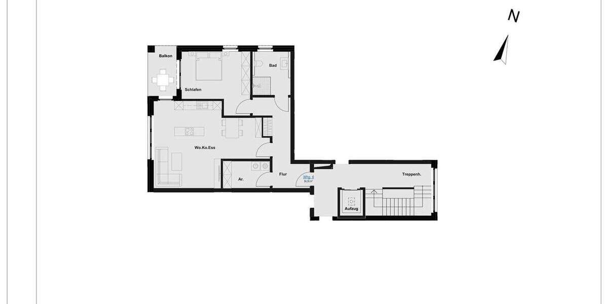 Etagenwohnung Rheine Schotthock - 2 Zimmer, 84 m&sup2;, 395.000&euro; | Angebot:25819379