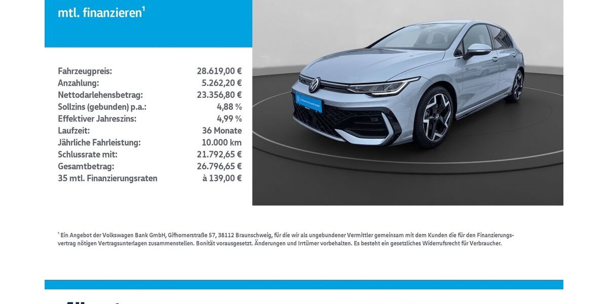 VW Golf 7.687 km 28.619 &euro; Leinefelde-Worbis/DE 37327