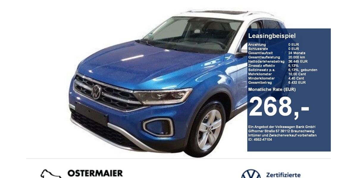 VW T-Roc 5.860 km 36.445 &euro; Vilsbiburg 84137