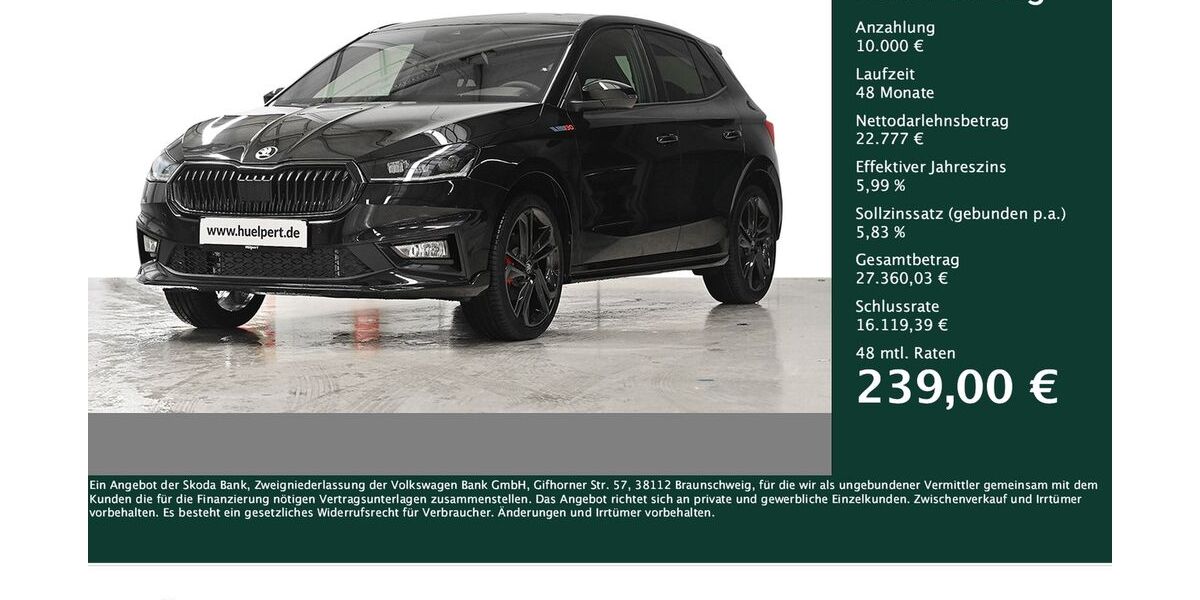 Skoda Fabia 1.644 km 32.777 &euro; Dortmund 44269