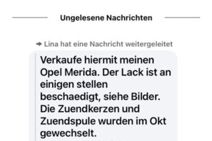 Opel Meriva 95.000 km 2.100 € Bad Säckingen 79713