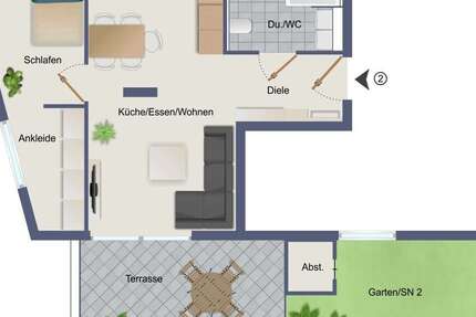 Wohnung Calw - 2 Zimmer, 50 m&sup2;, 210.000&euro; | Angebot:25181836