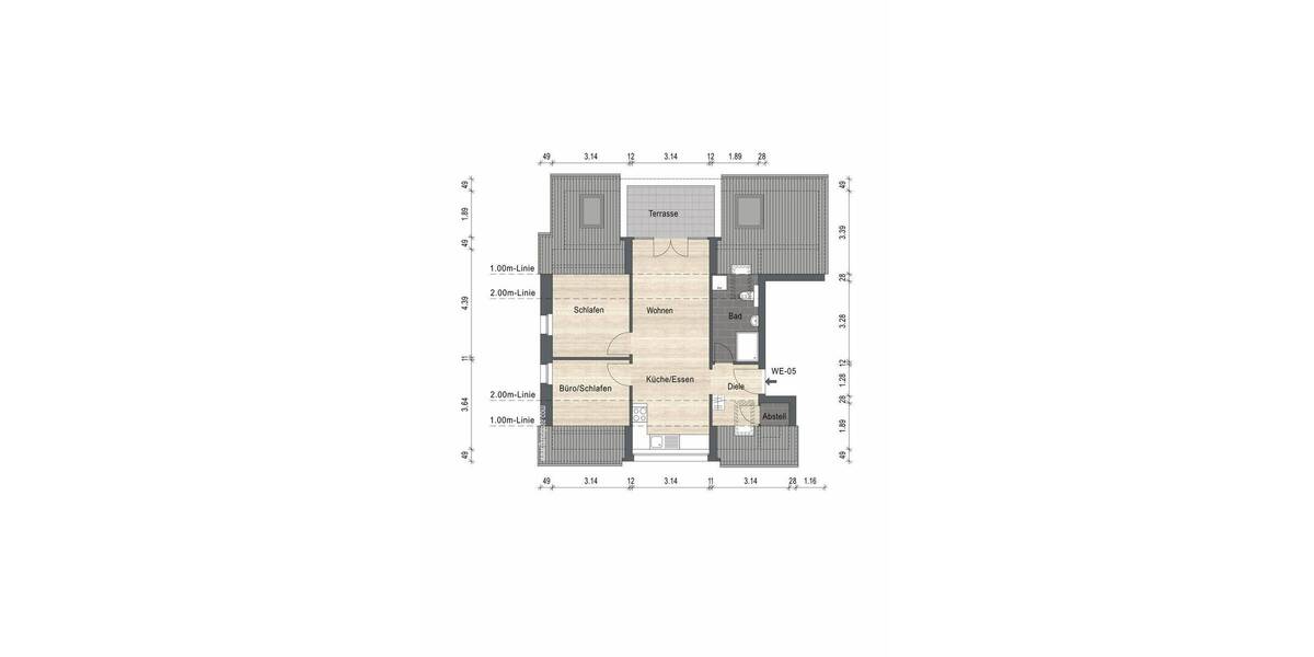 Etagenwohnung Esens - 3 Zimmer, 55 m&sup2;, 249.000&euro; | Angebot:26568869