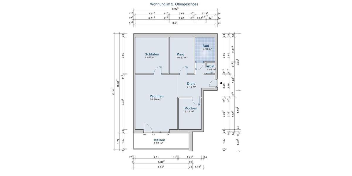 Investieren in der Landeshauptstadt - Eigentumswohnung mit Südbalkon und Tiefgarage 3 zimmer