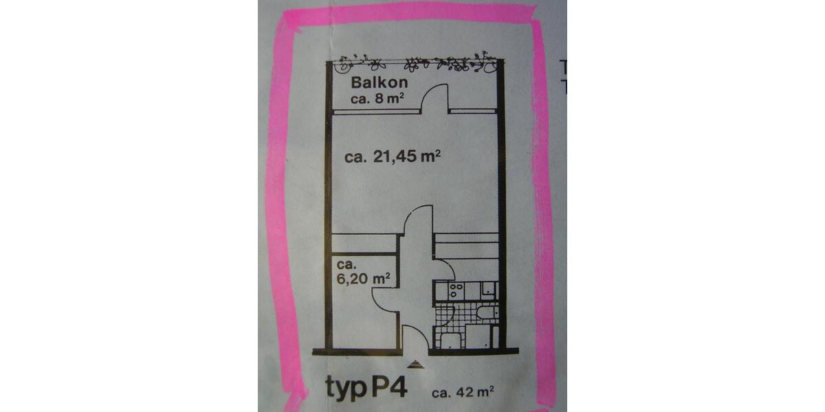 Etagenwohnung Neustadt in Holstein - 1.5 Zimmer, 42 m&sup2;, 185.000&euro; | Angebot:26183491