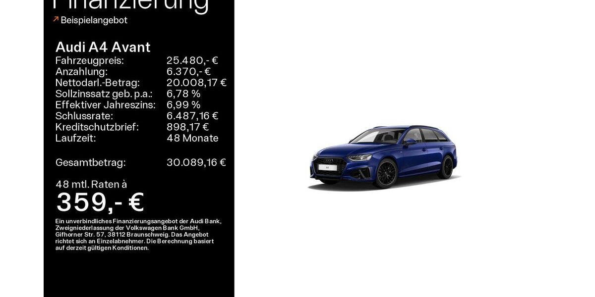 Audi A4 49.937 km 25.480 &euro; Ebern 96106