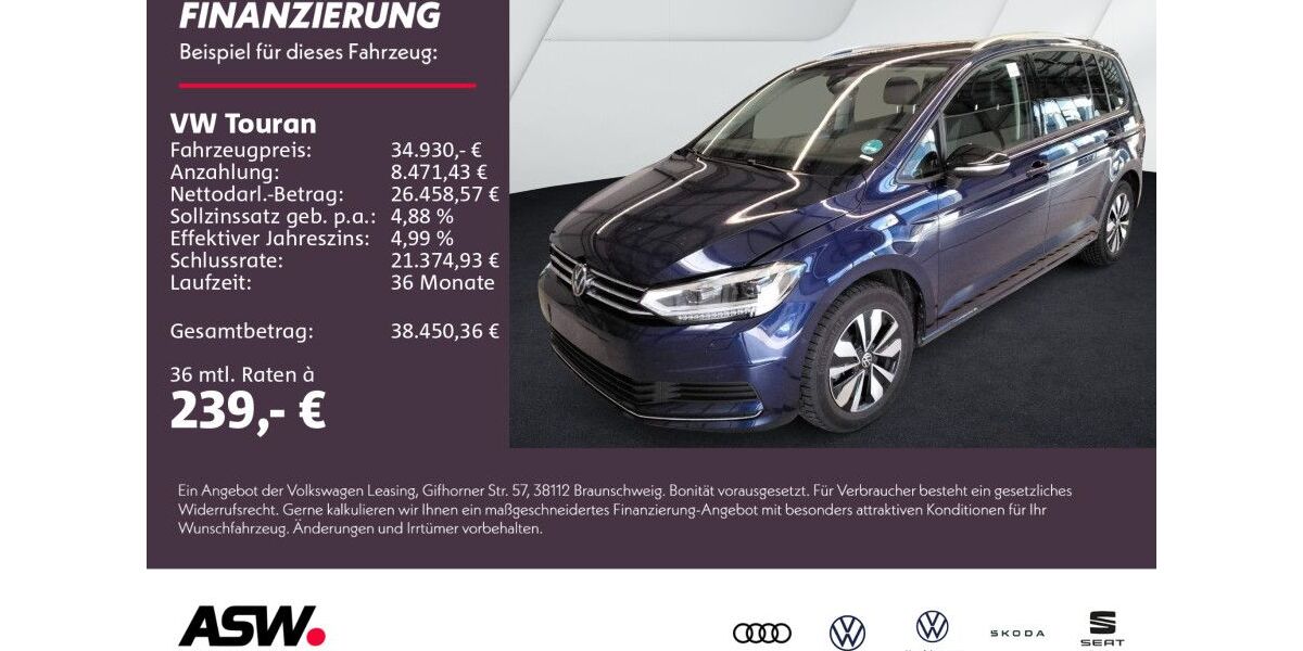 VW Touran 25.500 km 34.930 &euro; Weinsberg 74189