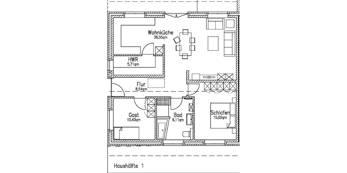 Doppelhaushälfte Quakenbrück - 3 Zimmer, 89 m&sup2;, 295.000&euro; | Angebot:26425465