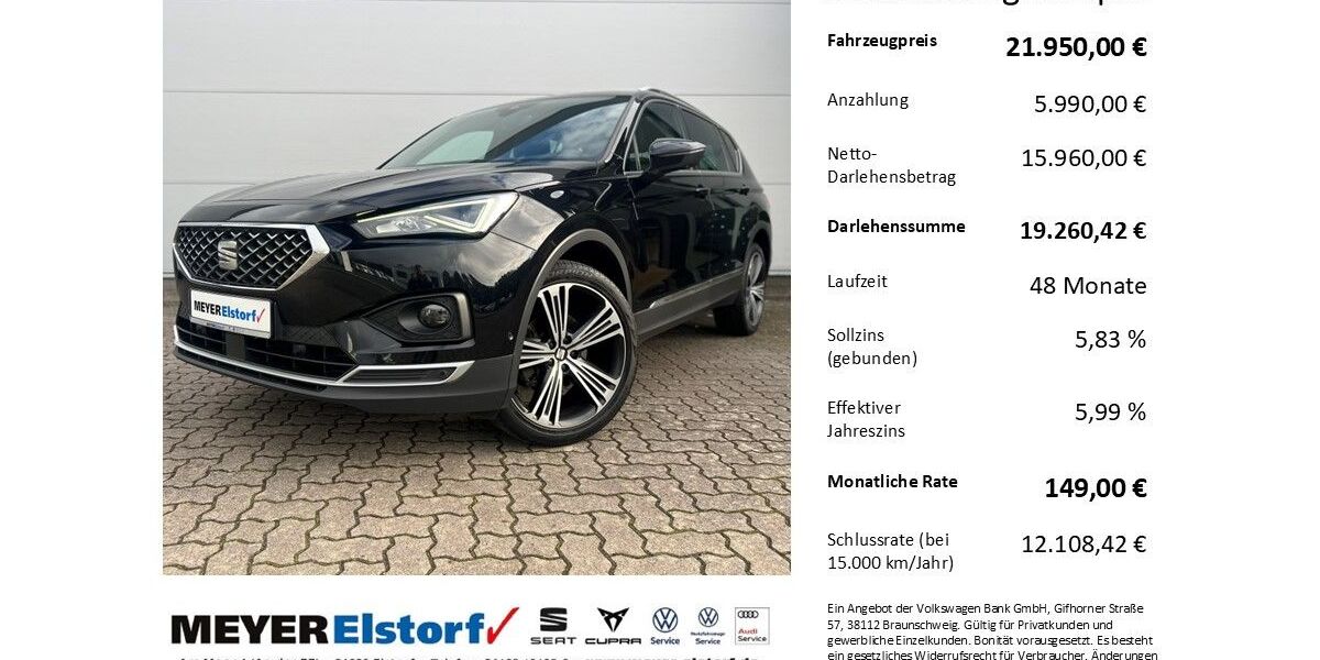 Seat Tarraco 150.000 km 21.950 &euro; Neu Wulmstorf 21629