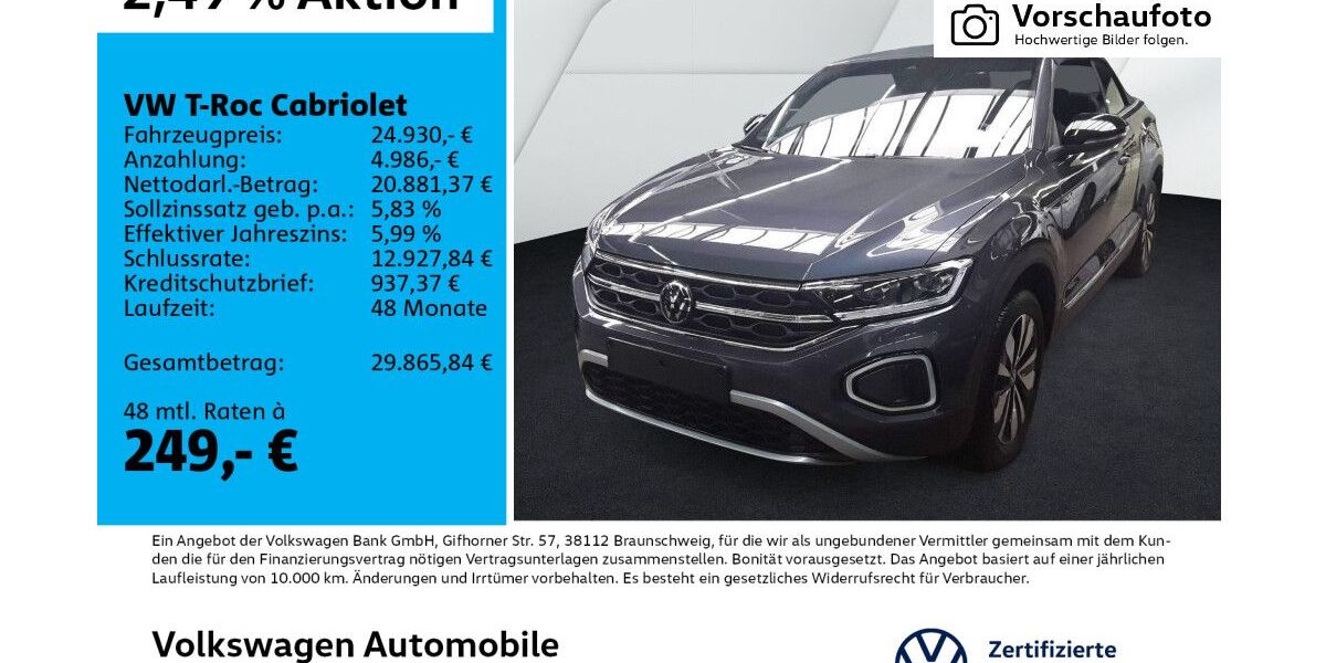 VW T-Roc 25.365 km 24.930 &euro; Leipzig 04277