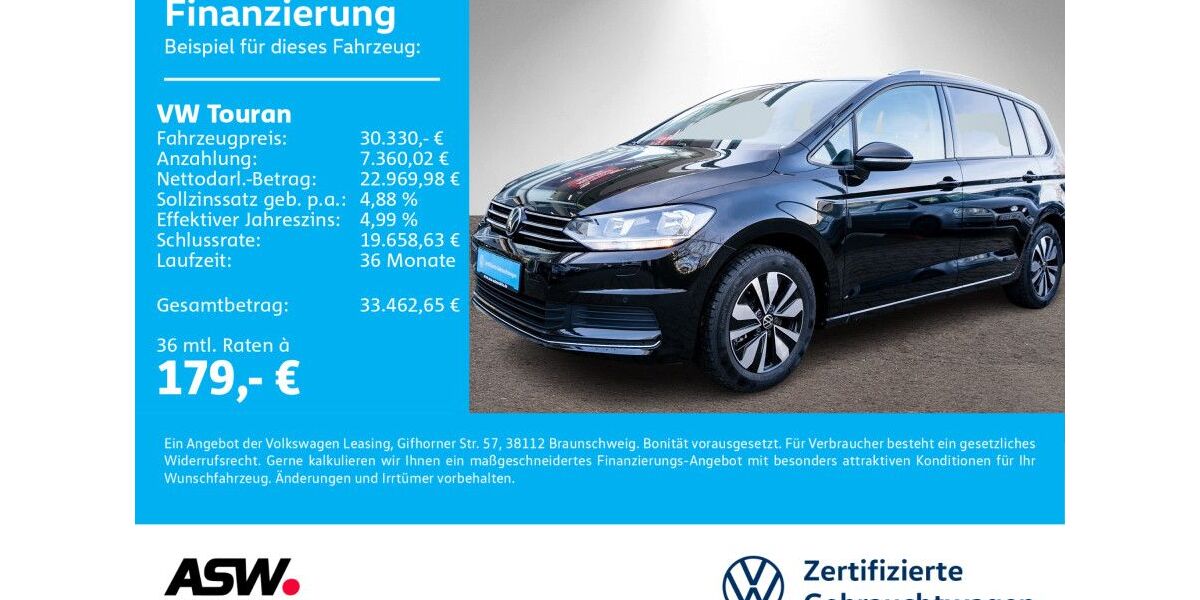 VW Touran 25.000 km 30.330 &euro; Neckarsulm 74172