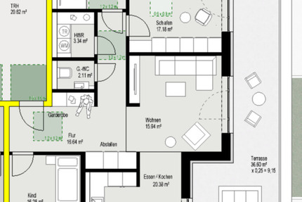 Neubau Penthouse Wohnung zu Vermieten in Vreden KFW 40 3 zimmer
