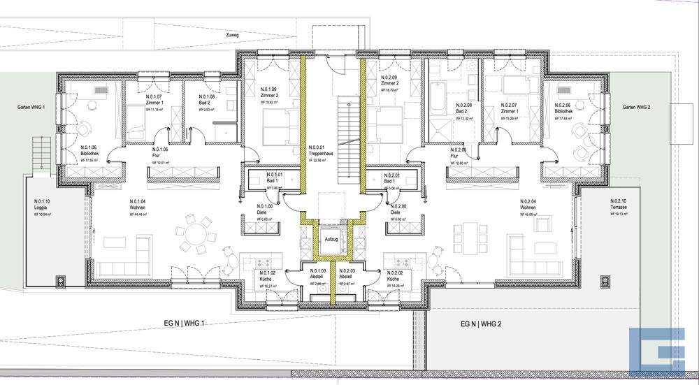 Etagenwohnung Kiel / Düsternbrook Düsternbrook - 4 Zimmer, 148 m&sup2;, 1.740.000&euro; | Angebot:23944284