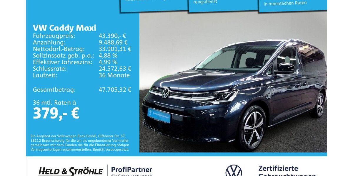 VW Caddy Maxi 12.401 km 42.920 &euro; Ulm 89079