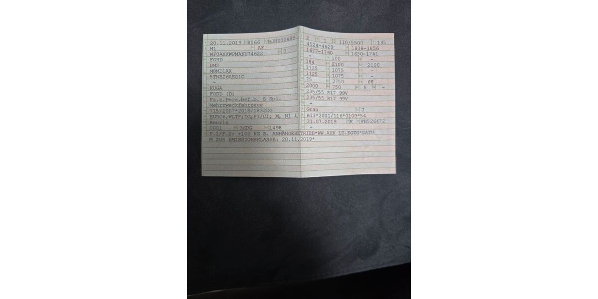 Ford Kuga 94.840 km 11.500 &euro; berlin 10963