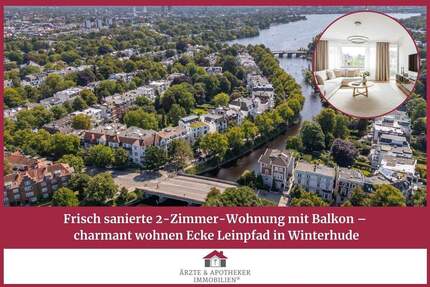 Frisch sanierte 2-Zimmer-Wohnung mit Balkon - charmant wohnen Ecke Leinpfad in Winterhude 2 zimmer