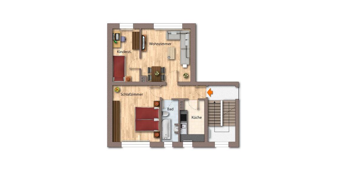 Etagenwohnung Zeulenroda-Triebes Triebes - 3 Zimmer, 59 m&sup2;, 310&euro; | Angebot:25880872