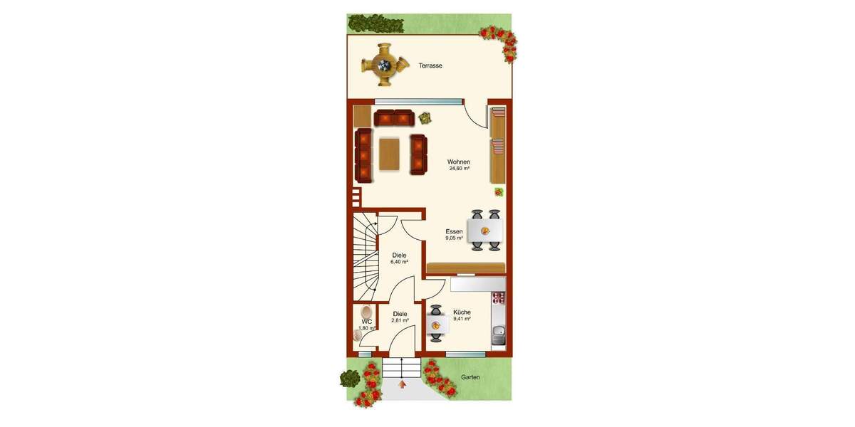 Reihenmittelhaus Stuhr Varrel - 5 Zimmer, 130 m&sup2;, 295.000&euro; | Angebot:25879614