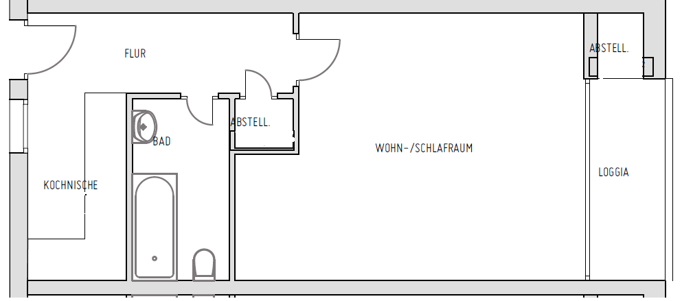 Wohnung zum Mieten in Neustadt 520 € 43 m²