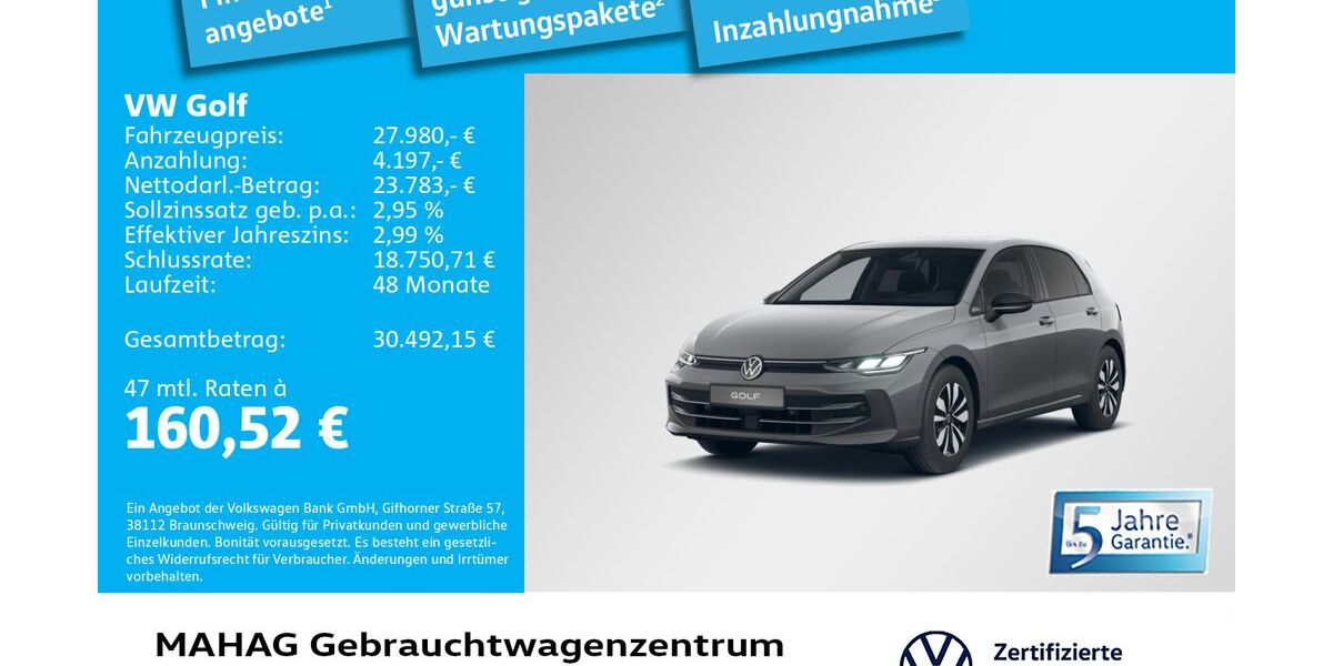 VW Golf 9.003 km 27.980 &euro; München 80935