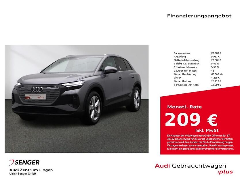 Audi Q4 e-tron 31.285 km 26.880 € Lingen 49809
