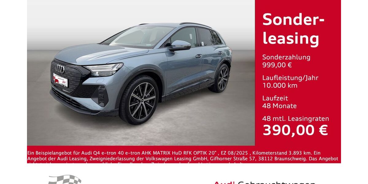 Audi Q4 e-tron 3.893 km 42.345 &euro; Bernsdorf 09337