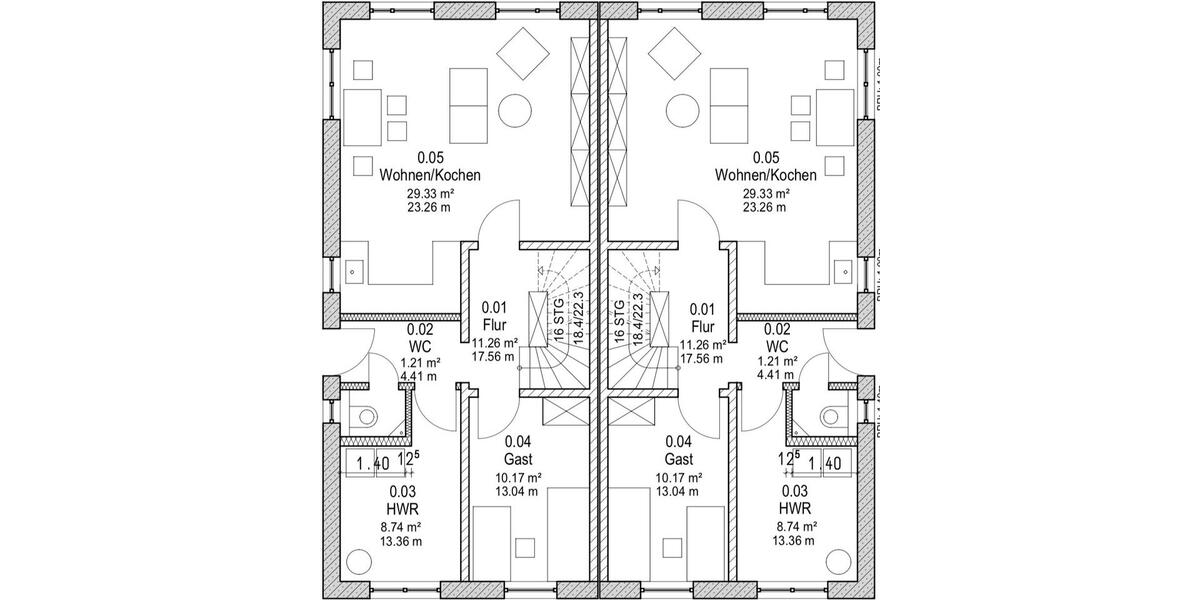 Doppelhaushälfte Papendorf - 5 Zimmer, 120 m&sup2;, 2.050&euro; | Angebot:26056548
